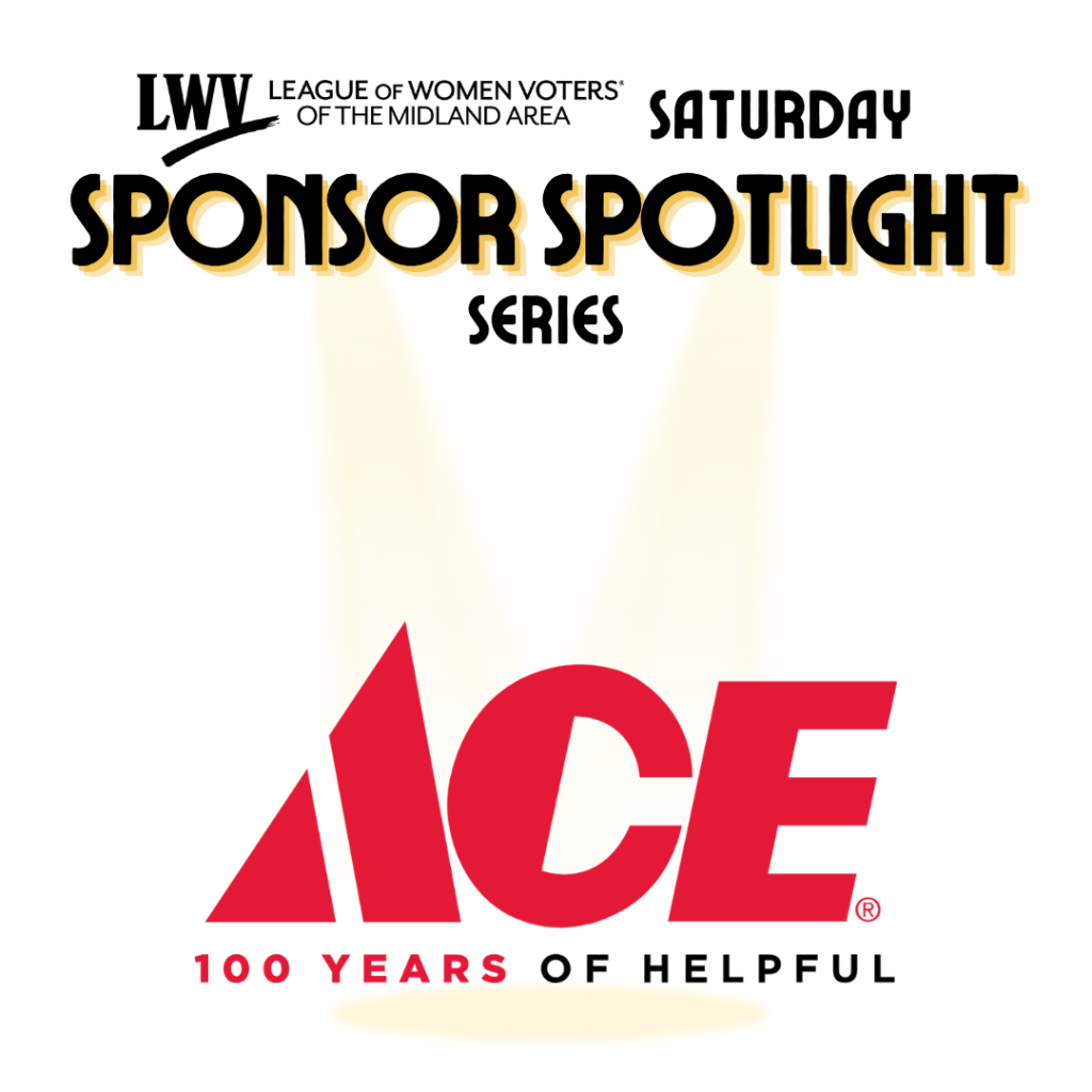 Saturday Sponsor Spotlight Series, with the ACE Hardware logo in spotlights